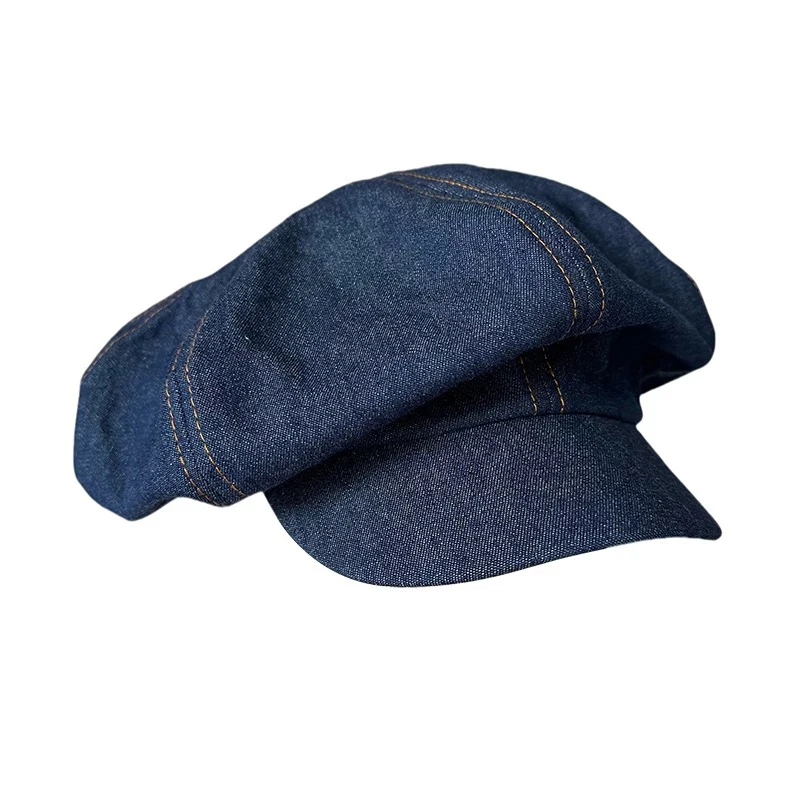 Big Head Newsboy Cap Women Beret Vintage Painter Spring Summer Autumn Winter Hats Houndstooth Octagonal Cap Female Bone Male 005