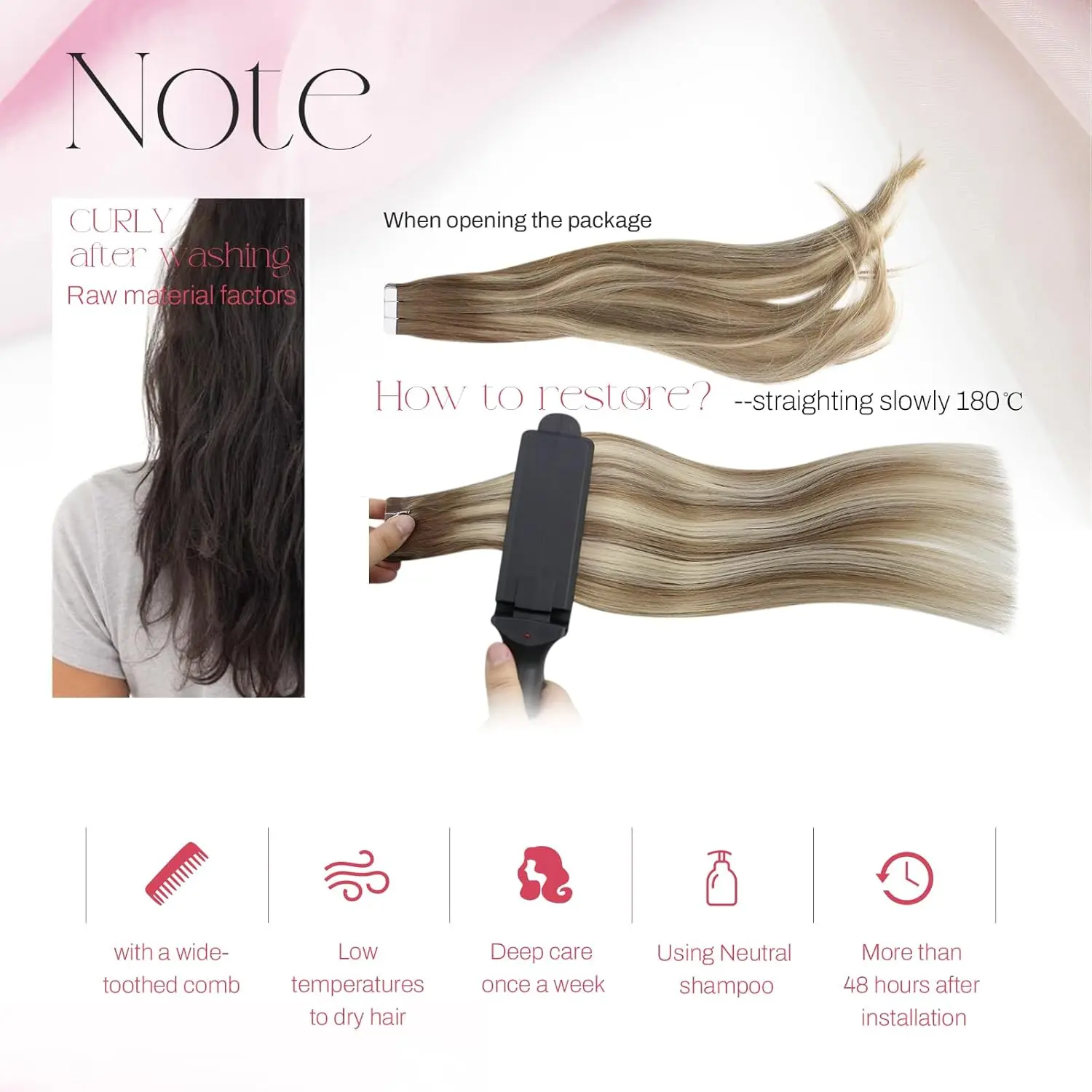 Moresoo Blonde Tape in Hair Extensions Human Hair Natural Straight Seamless Invisible Tape Remy Brazilian Hair for Beauty