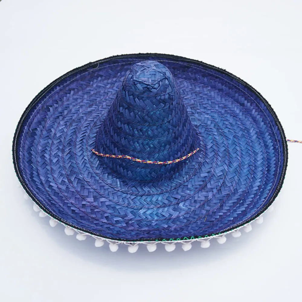 Summer Colorful Wide Brim Mexican Party Hat Sombrero Party Sun Hat Decor Halloween Straw Hats Men