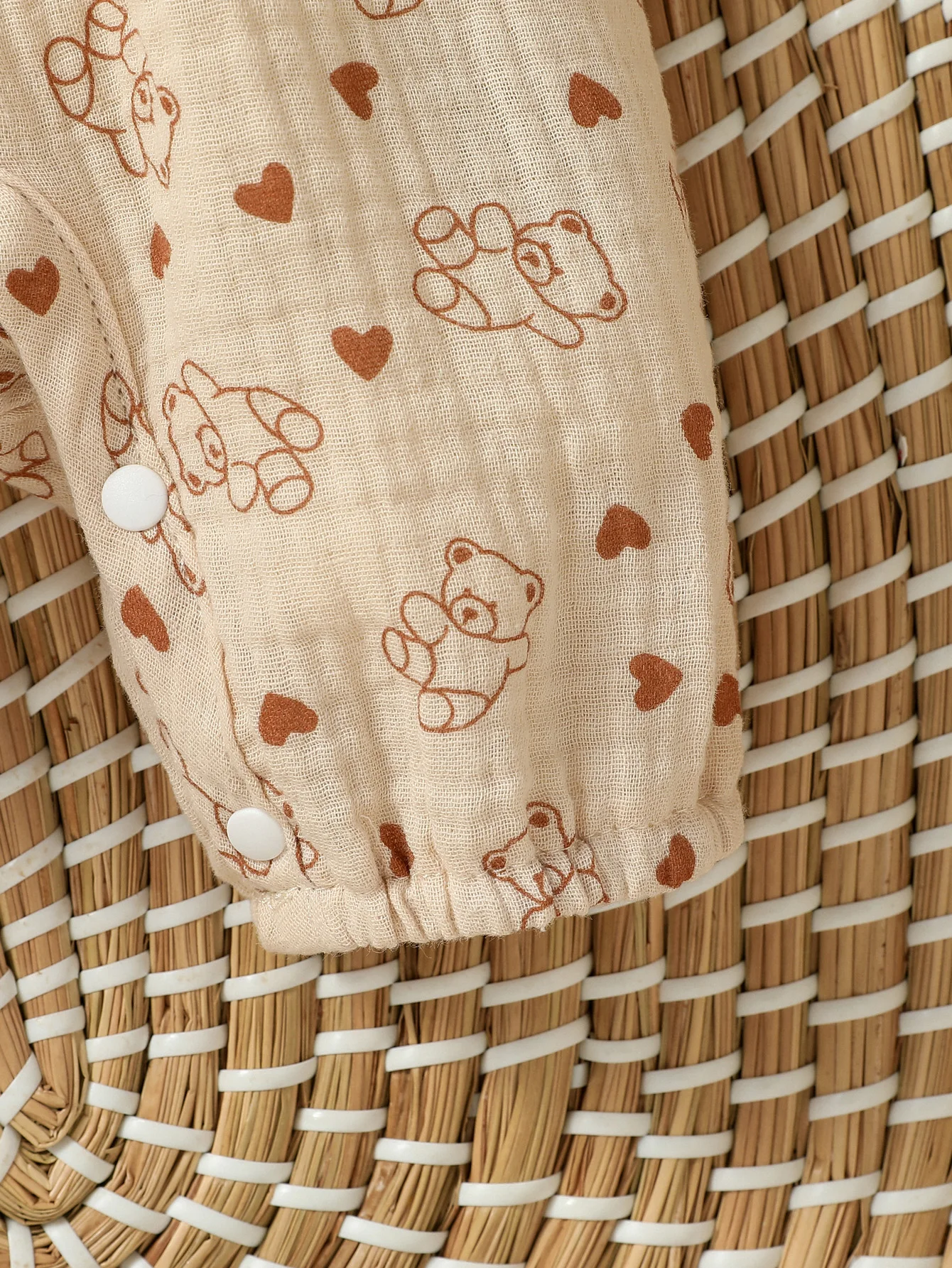 Baby Girl's All Seasons Long Sleeve Print Floral With Bow Daily Jumpsuit For Newborn-6M Clothes +Headband