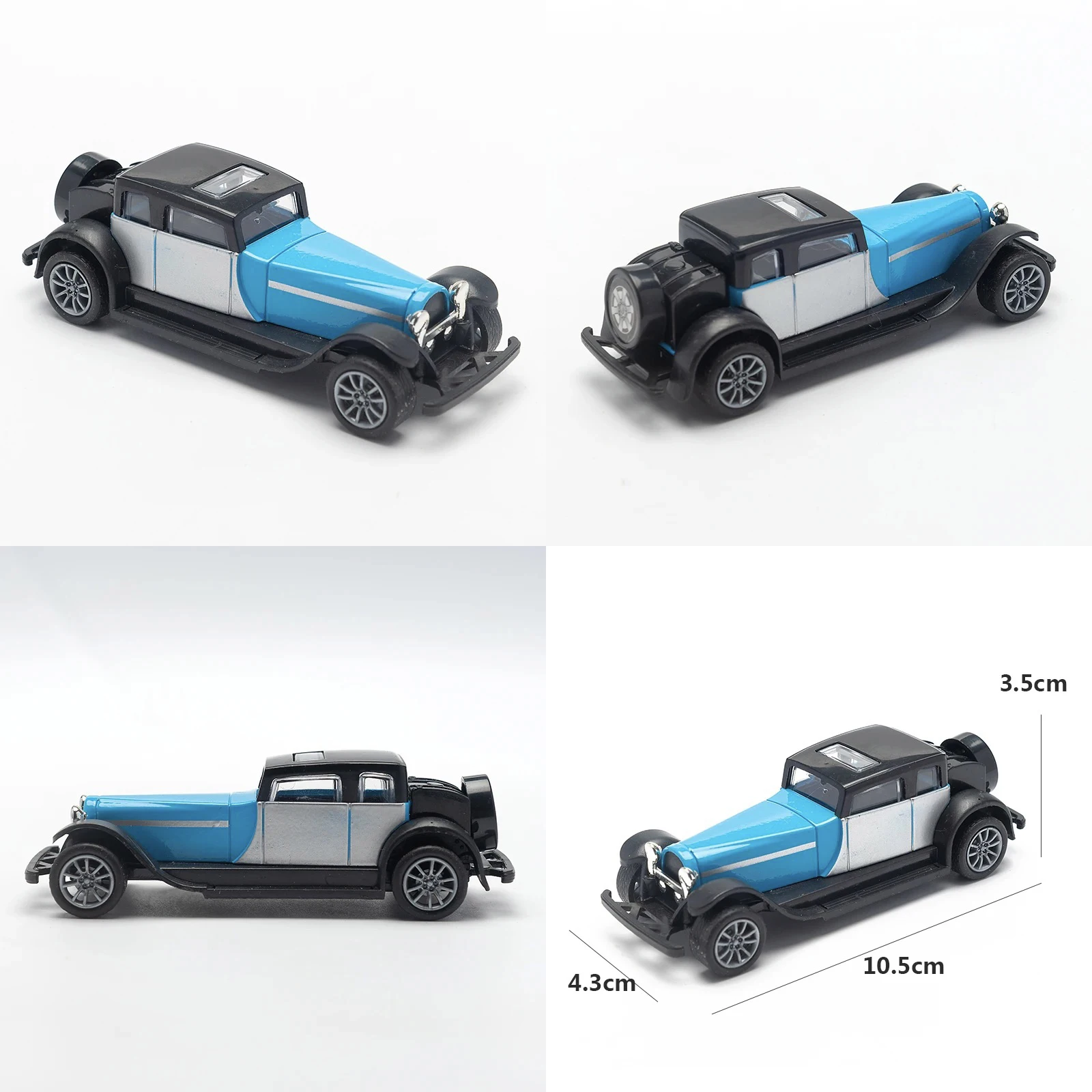 1:43 Alloy Vintage Diecast Car Model Car Classic Cadillacs V8 Pull Back Car Model Miniature Vehicle Replica Gift For Kids Adults