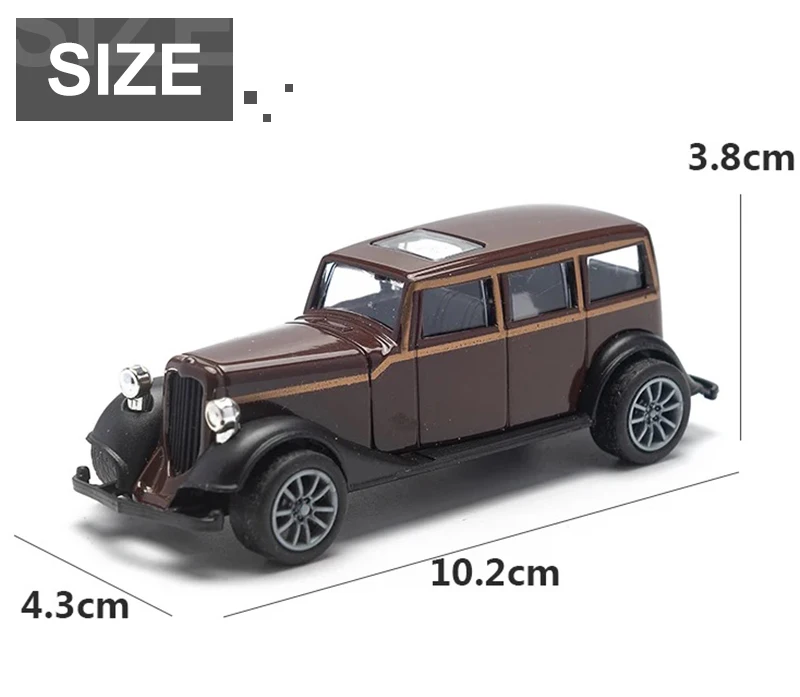 1:43 Alloy Vintage Diecast Car Model Car Classic Cadillacs V8 Pull Back Car Model Miniature Vehicle Replica Gift For Kids Adults