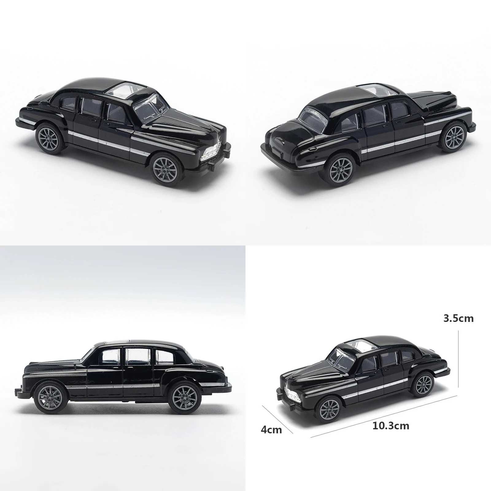 1:43 Alloy Vintage Diecast Car Model Car Classic Cadillacs V8 Pull Back Car Model Miniature Vehicle Replica Gift For Kids Adults