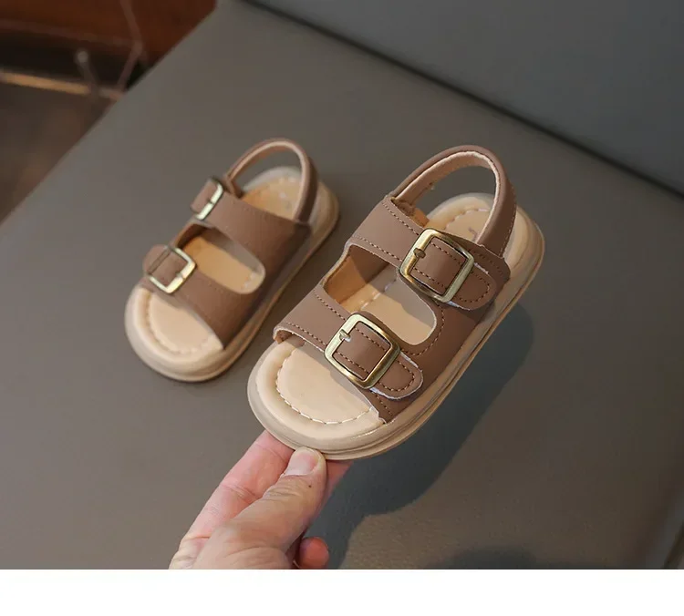 2024 Children Sandals for Girls and Boys Summer New Fashionable Korean Style Comfortable Soft Sole Casual Cute Baby Beach Shoes