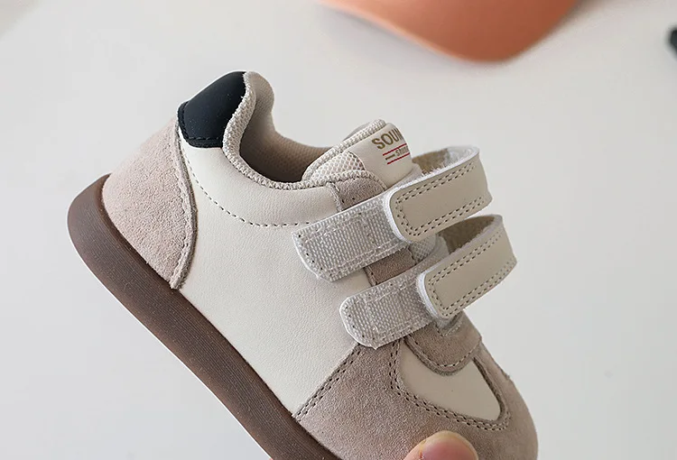 2026 New Spring/Autumn Children Shoes Leather Breathable Kids Casual Shoes Non-slip Fashion Toddler Girls Boys Sneakers EU 22-30