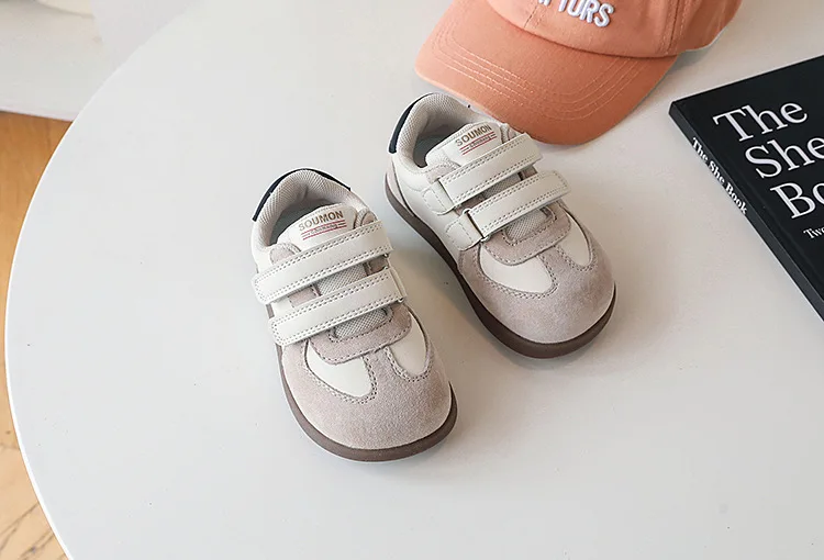2026 New Spring/Autumn Children Shoes Leather Breathable Kids Casual Shoes Non-slip Fashion Toddler Girls Boys Sneakers EU 22-30