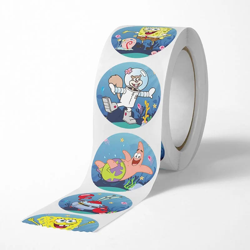 500PCS Cartoon SpongeBob SquarePants Stickers Cute Patrick Star Notebook Water Computer Suitcase Decoration Stickers Wholesale