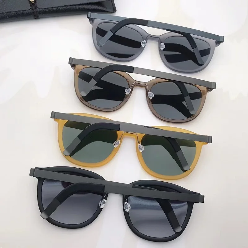 Denmark Round Sunglasse Polarized Men Sun Glasses Eyeglasses Women Vintage Rectangular UV400 Acetate Frame Optical Color Lens