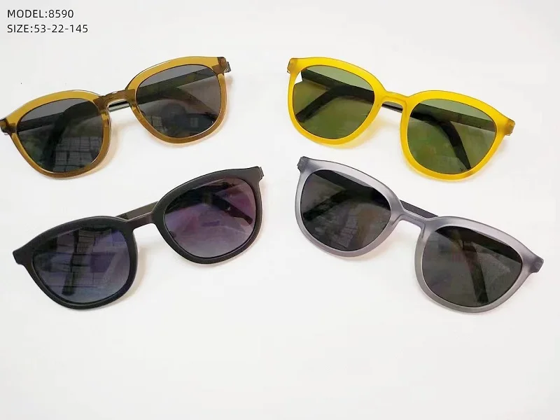 Denmark Round Sunglasse Polarized Men Sun Glasses Eyeglasses Women Vintage Rectangular UV400 Acetate Frame Optical Color Lens