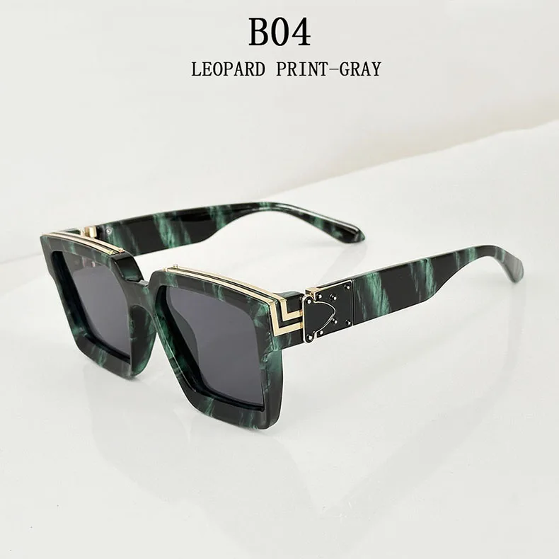 Millionaire Square Sunglasses For Men Retro Sunscreen Sunglasses Women Trendy And Fashionable Vintage Fashion Glasses Zonnebril