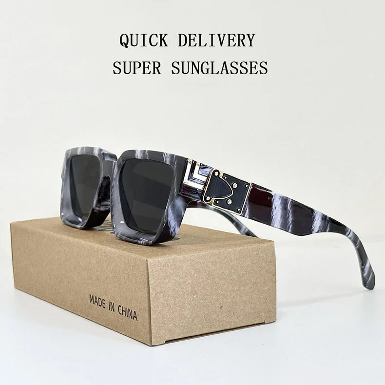 Millionaire Square Sunglasses For Men Retro Sunscreen Sunglasses Women Trendy And Fashionable Vintage Fashion Glasses Zonnebril