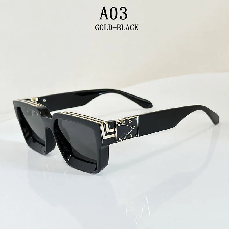 Millionaire Square Sunglasses For Men Retro Sunscreen Sunglasses Women Trendy And Fashionable Vintage Fashion Glasses Zonnebril