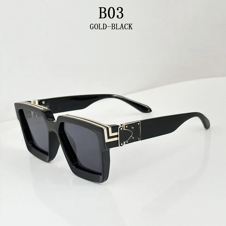 Millionaire Square Sunglasses For Men Retro Sunscreen Sunglasses Women Trendy And Fashionable Vintage Fashion Glasses Zonnebril