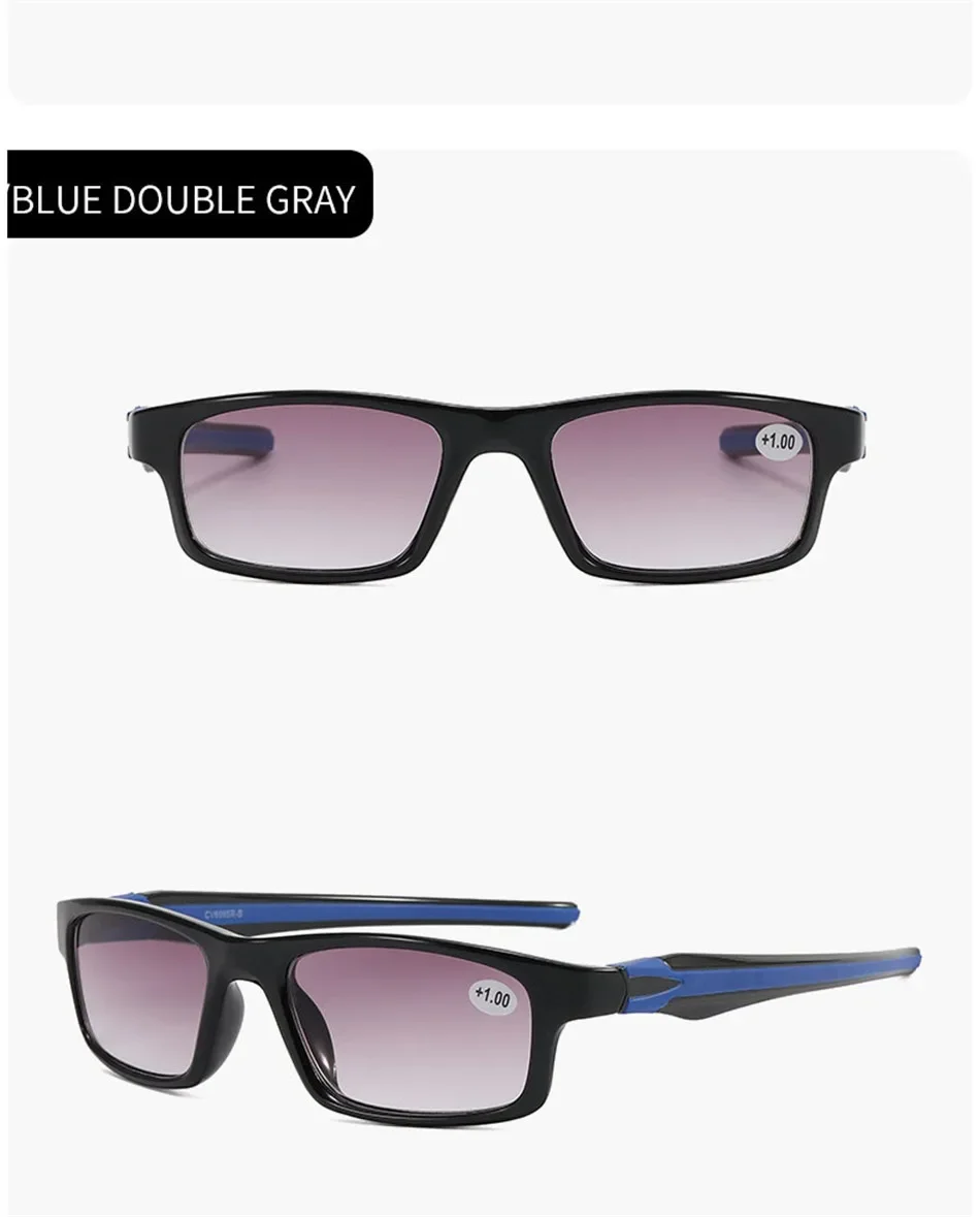 Sport Ultra-light Square Frame Sunglasses for Men and Women Fashion Travel Driving Eyewear Unisex Reading Glasses +1.0 To +4.0