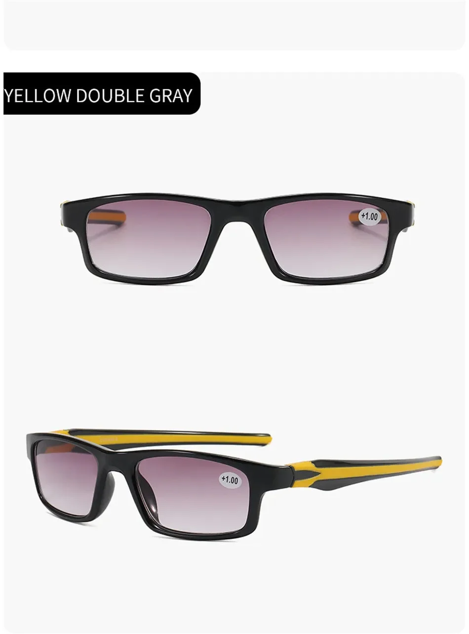 Sport Ultra-light Square Frame Sunglasses for Men and Women Fashion Travel Driving Eyewear Unisex Reading Glasses +1.0 To +4.0