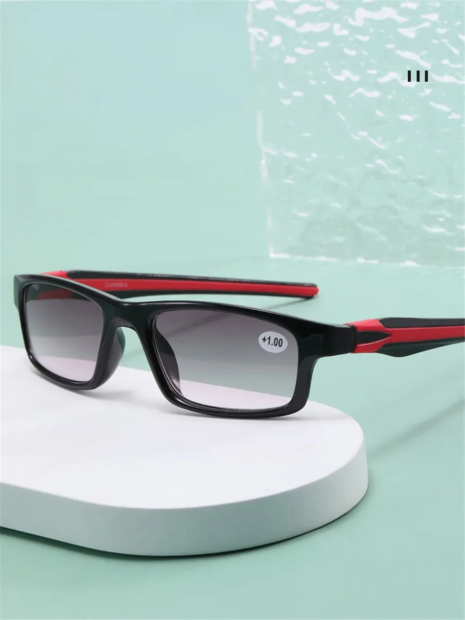 Sport Ultra-light Square Frame Sunglasses for Men and Women Fashion Travel Driving Eyewear Unisex Reading Glasses +1.0 To +4.0