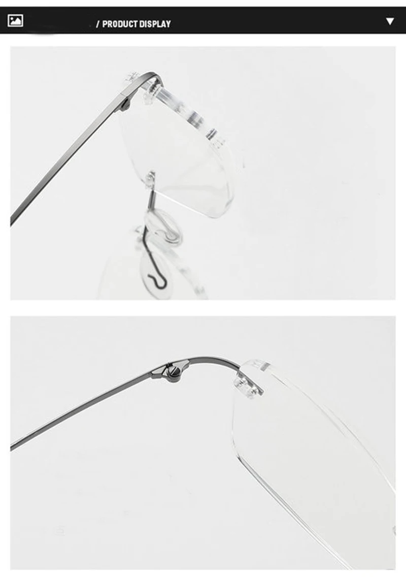 Blue Light BlocKing Men Reading Glasses TR90 Memory Titanium Rimless Glasses Presbyopic Eyeglasses +1.0 +1.5 +2.0 +2.5 +3.0