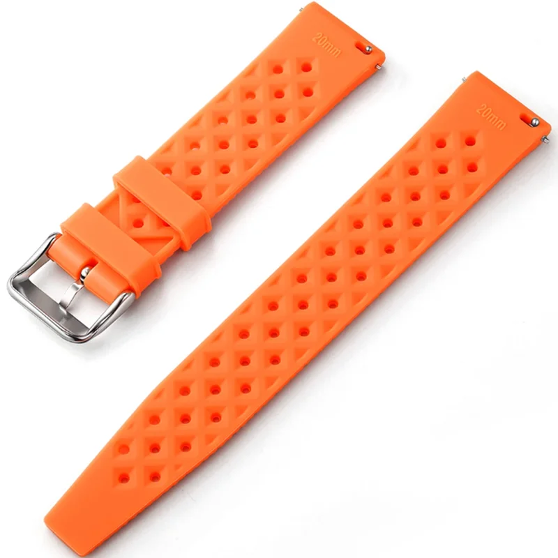 CLASSIC TROPICAL STYLE FKM WATCH STRAP 18mm 20mm 22mm Watch Band for Seiko for Oris Citizen Replacement Watchbands Bracelet Belt