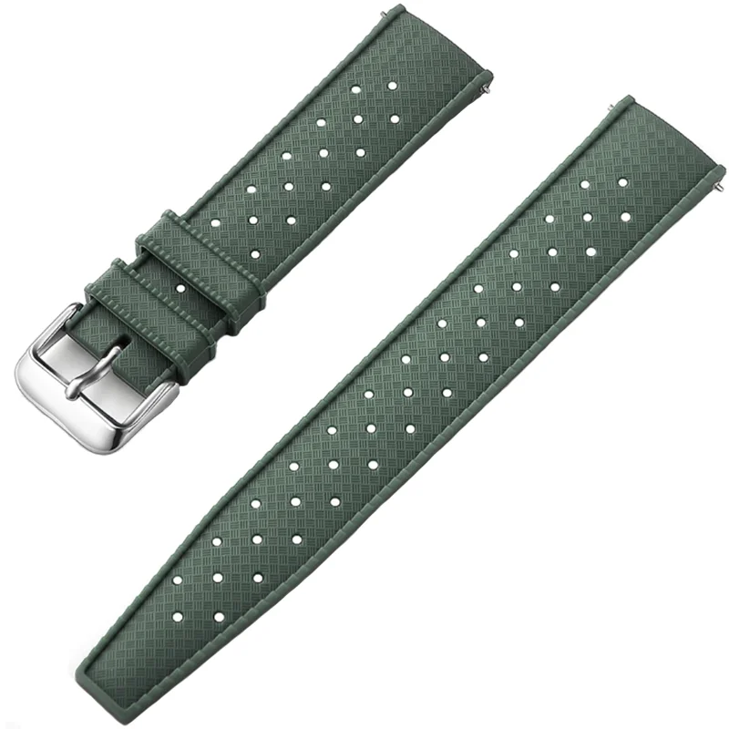 CLASSIC TROPICAL STYLE FKM WATCH STRAP 18mm 20mm 22mm Watch Band for Seiko for Oris Citizen Replacement Watchbands Bracelet Belt
