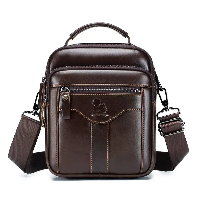 New Handbag Men's Bag Genuine Leather Shoulder Bag Husband Luxury Design Messenger Bag Crossbody Bags for Men