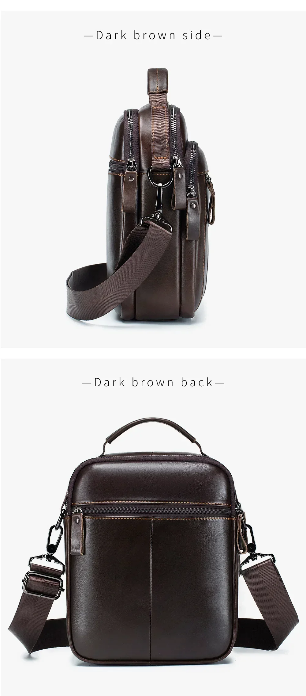 New Handbag Men's Bag Genuine Leather Shoulder Bag Husband Luxury Design Messenger Bag Crossbody Bags for Men