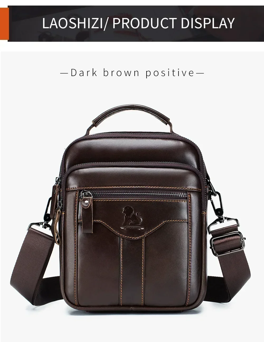 New Handbag Men's Bag Genuine Leather Shoulder Bag Husband Luxury Design Messenger Bag Crossbody Bags for Men