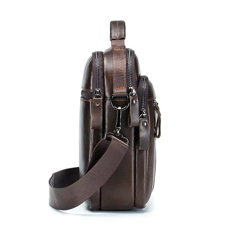 New Handbag Men's Bag Genuine Leather Shoulder Bag Husband Luxury Design Messenger Bag Crossbody Bags for Men