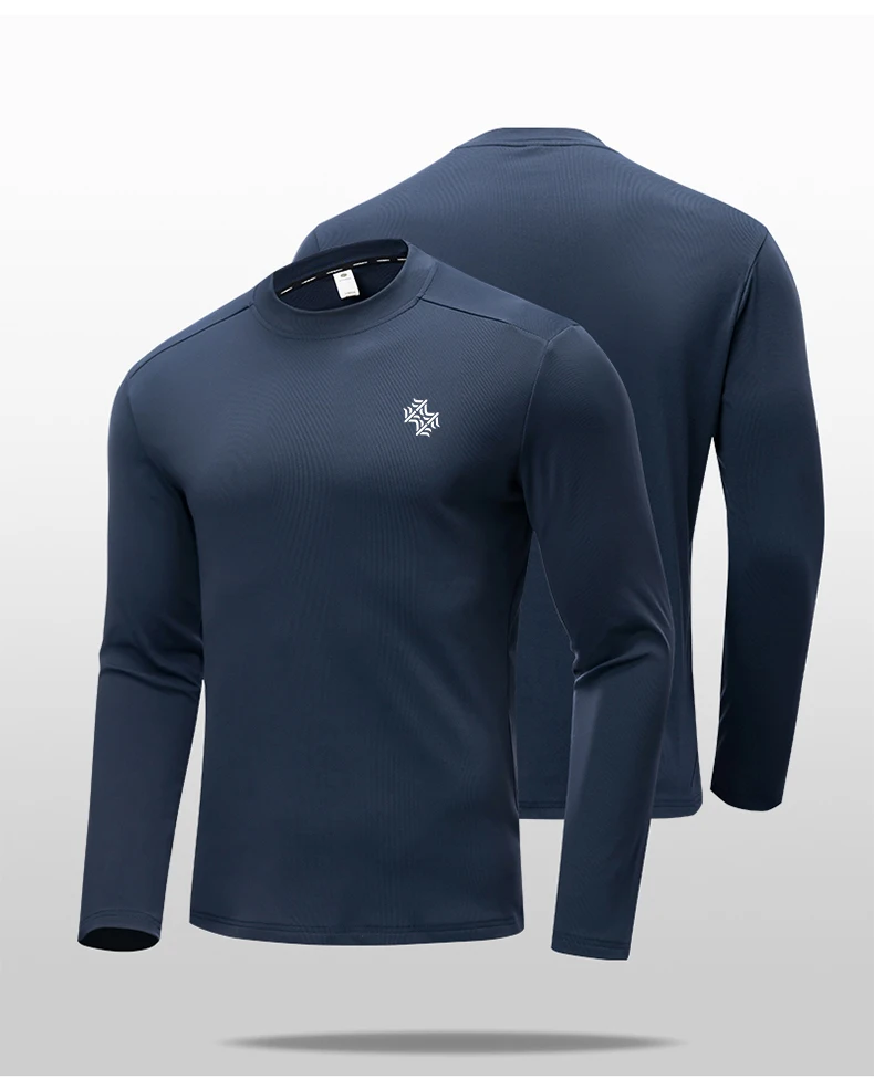 SBWL Autumn High Quality Men's Running Fitness Outdoor Sportswear Long Sleeve T-Shirt Business Casual Breathable Base Shirt Top