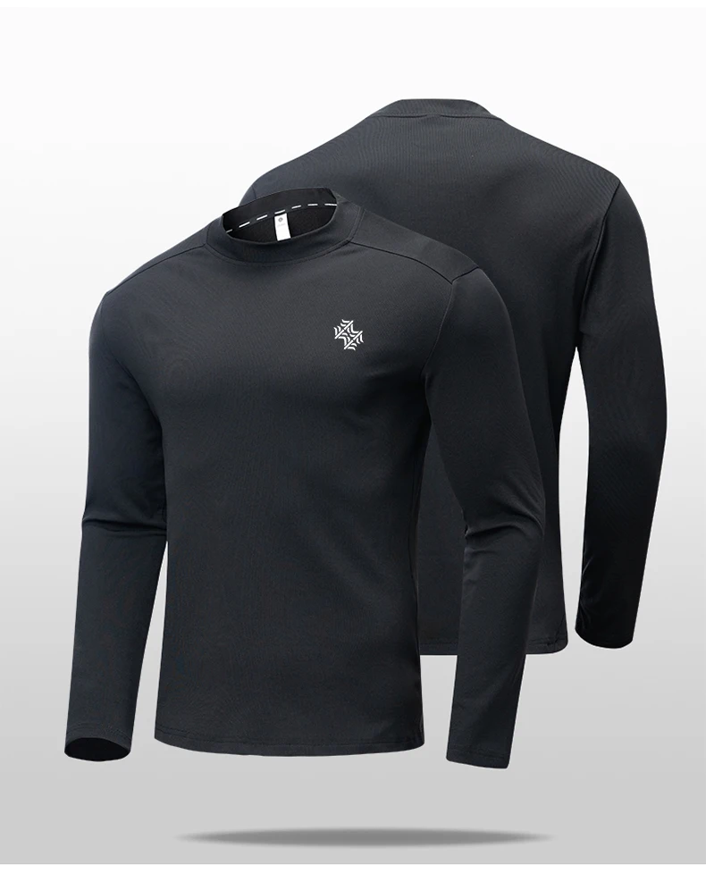 SBWL Autumn High Quality Men's Running Fitness Outdoor Sportswear Long Sleeve T-Shirt Business Casual Breathable Base Shirt Top