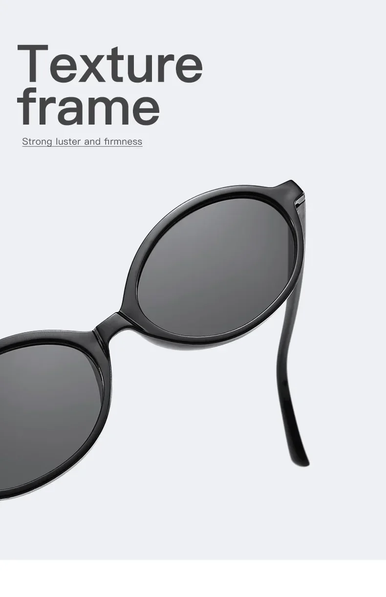 2024 Fashion Trend Oval Sunglasses New Elliptical Small Frame Sunglasses Men and Women UV Protection Ultra Light Sunglasses