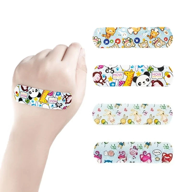 100pcs/set Cartoon Band Aid for Children Vaccination Patch Wound Dressing Sticking Plaster First Aid Strips Adhesive Bandages