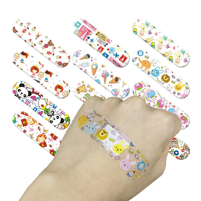 100pcs/set Cartoon Band Aid for Children Vaccination Patch Wound Dressing Sticking Plaster First Aid Strips Adhesive Bandages