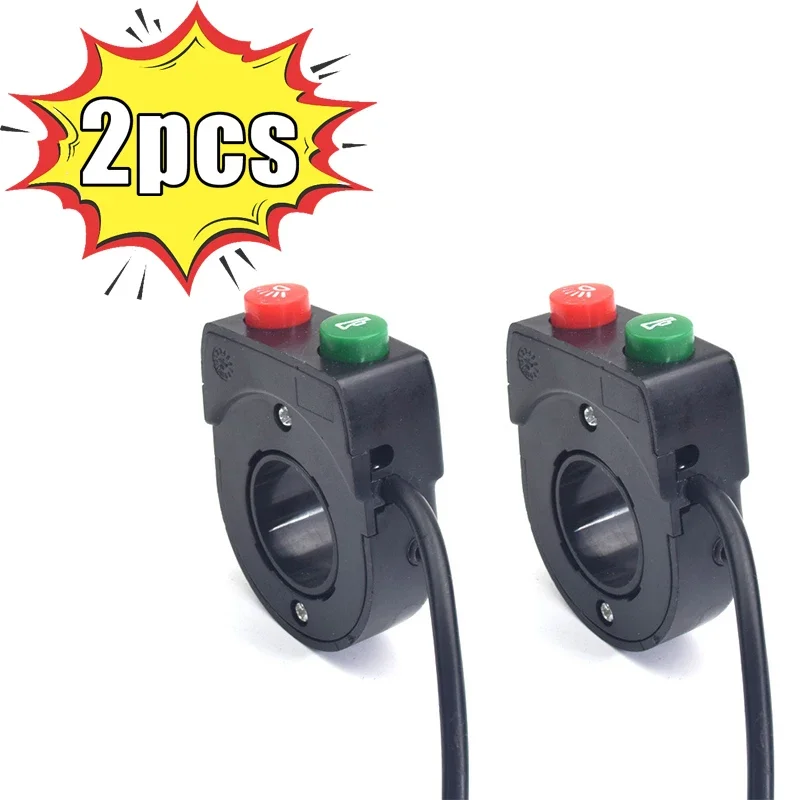 22mm Handlebar Horn and Headlight Combination Button Switch for Motorcycle E-bike Scooter Universal Refit Accessories
