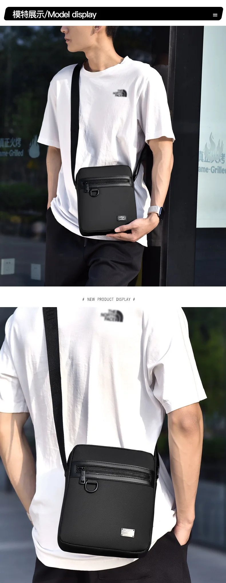 New Kangaroo Luxury Brand Business Messenger Bag Men Crossbody Bag Man Shoulder Bags Male Oxford Casual Business Handbag