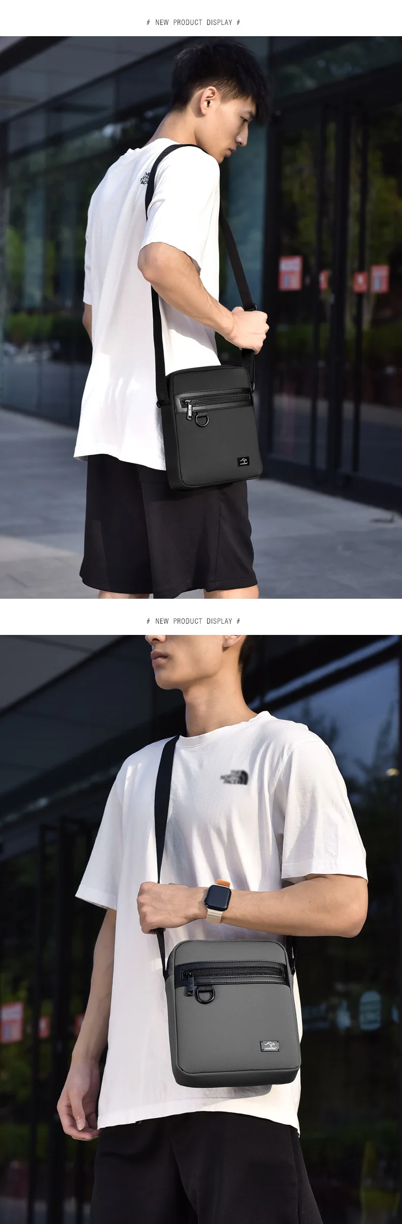 New Kangaroo Luxury Brand Business Messenger Bag Men Crossbody Bag Man Shoulder Bags Male Oxford Casual Business Handbag