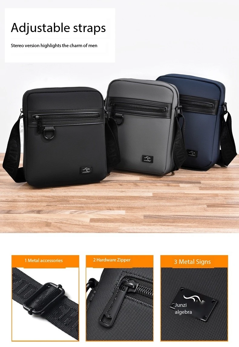 New Kangaroo Luxury Brand Business Messenger Bag Men Crossbody Bag Man Shoulder Bags Male Oxford Casual Business Handbag