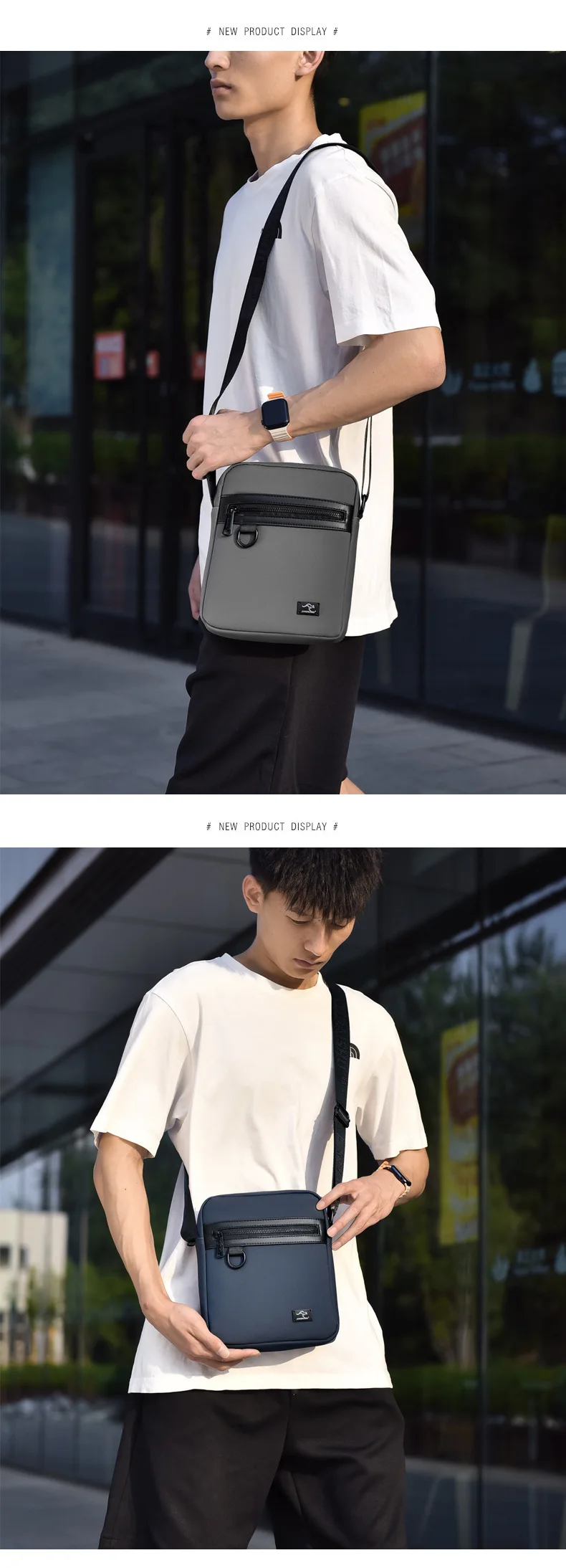 New Kangaroo Luxury Brand Business Messenger Bag Men Crossbody Bag Man Shoulder Bags Male Oxford Casual Business Handbag