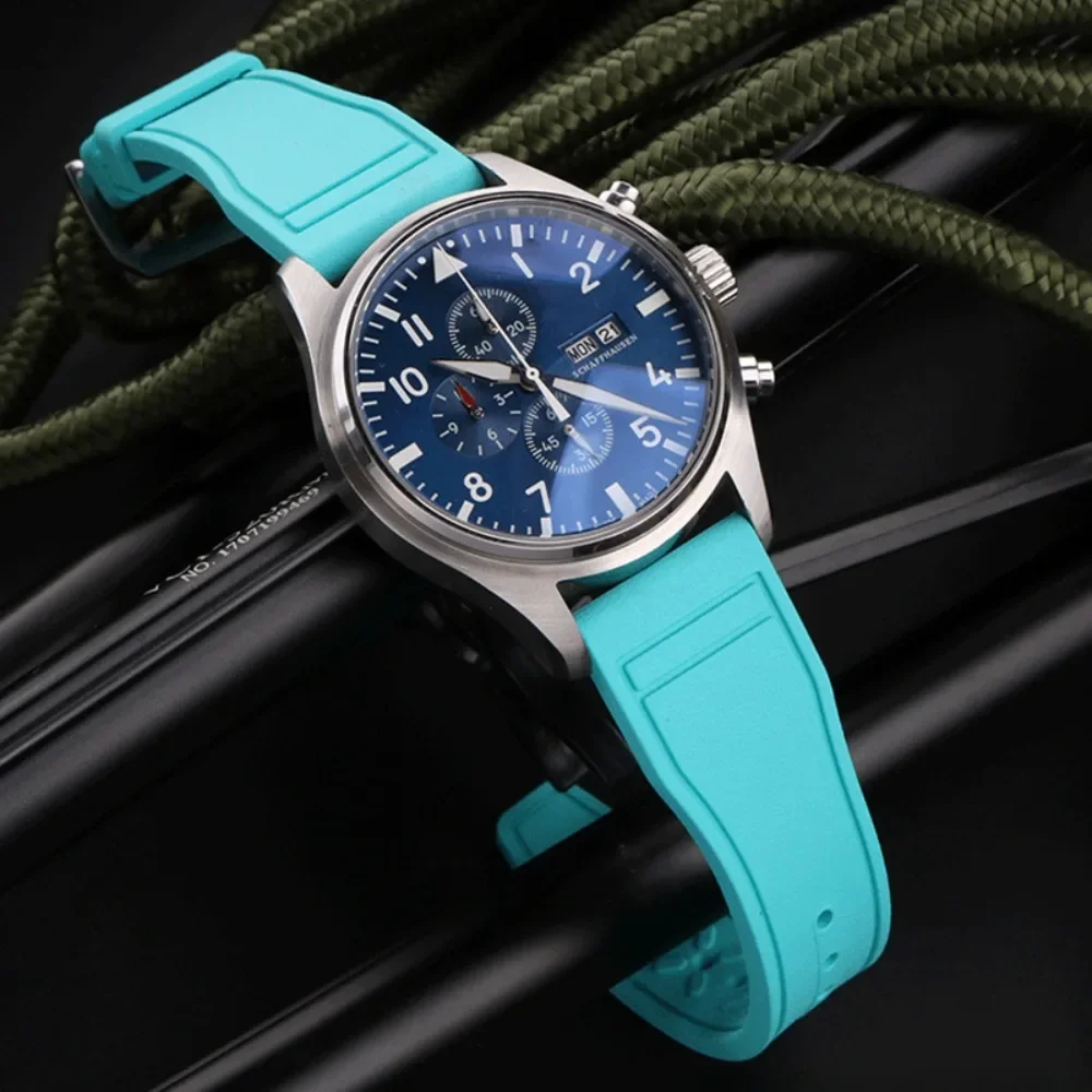 Quick Release Watch Straps for IWC PILOT Portugal PORTOFINO 20mm 21mm 22mm Premium Grade Rubber Bands Waterproof Sport Bracelets