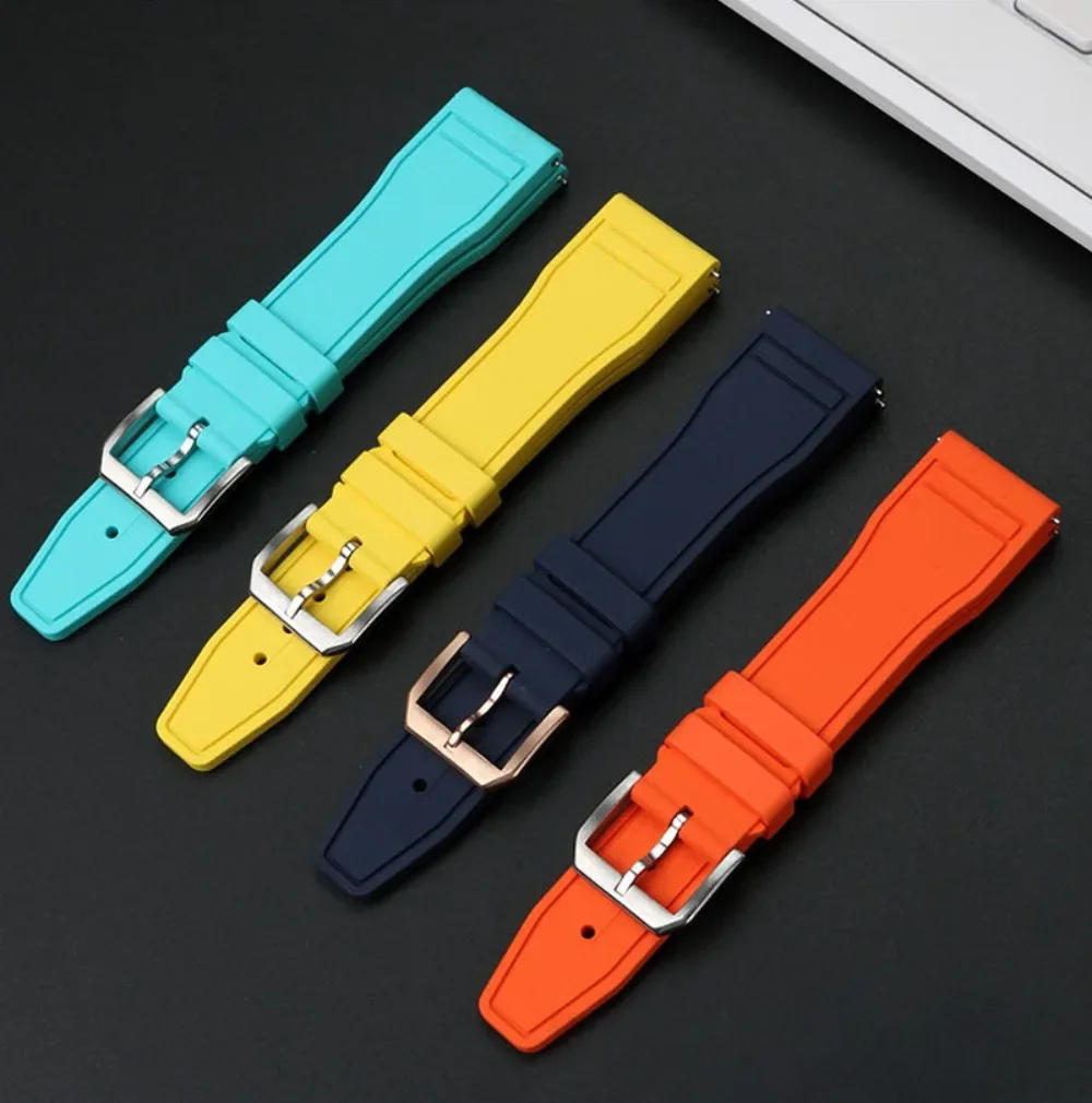 Quick Release Watch Straps for IWC PILOT Portugal PORTOFINO 20mm 21mm 22mm Premium Grade Rubber Bands Waterproof Sport Bracelets