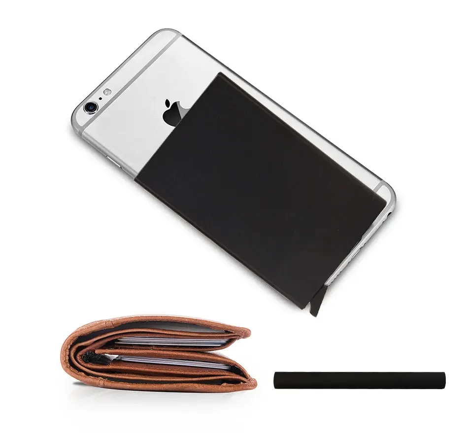 Rfid Card Holder Smart Wallet Cardholder Metal Thin Slim Men Women Wallets Pop Up Minimalist Small Black Mini Case Vallet Walets