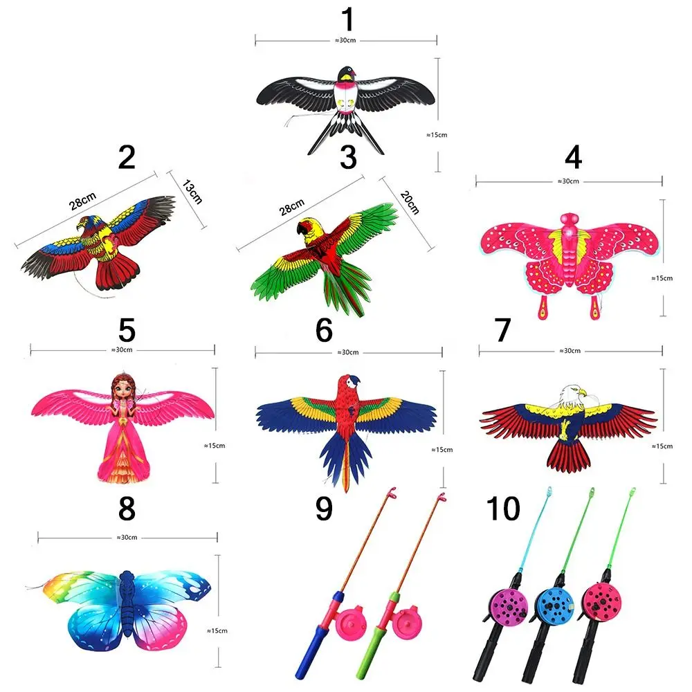 Transparent Garden Outdoor Sports Family Trips Plastic Eagle Kite Large Eagle Kites Kite Line Flying Bird Kites