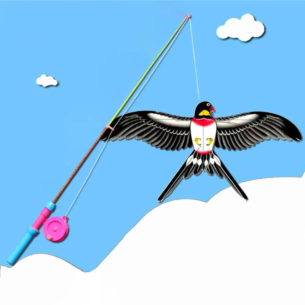 Transparent Garden Outdoor Sports Family Trips Plastic Eagle Kite Large Eagle Kites Kite Line Flying Bird Kites