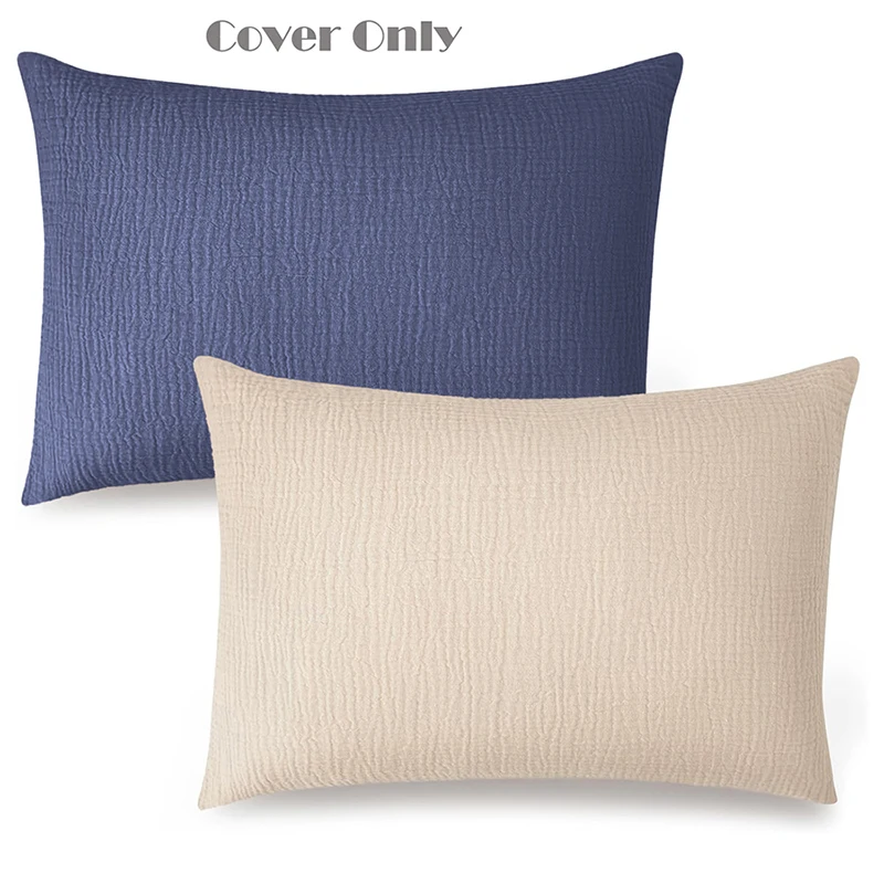 Muslin Toddler Pillowcase 100% Cotton Toddler Pillow Case Cover Soft Breathable Travel Baby Pillow Covers Envelope Closure 2PCS