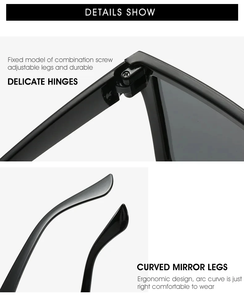 Vintage Male Flat Top Sunglasses Men Brand Black Square Shades UV400 Gradient Sun Glasses For Women Cool One Piece Designer
