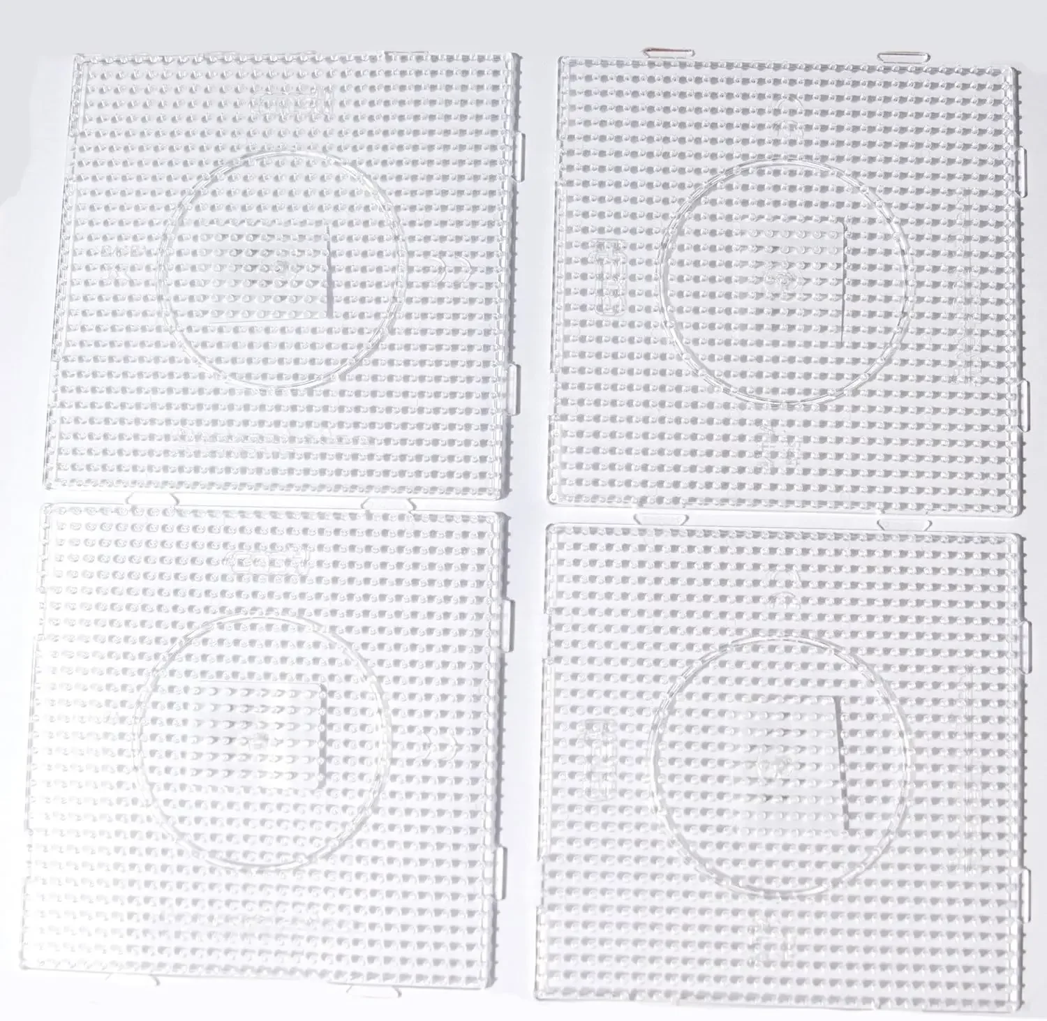 Hama Beads 4pcs 2.6mm  Pegboard Square Multi-Transparent Can Be Used Individually And Also As One Surface One Size 14.5 x 14.5