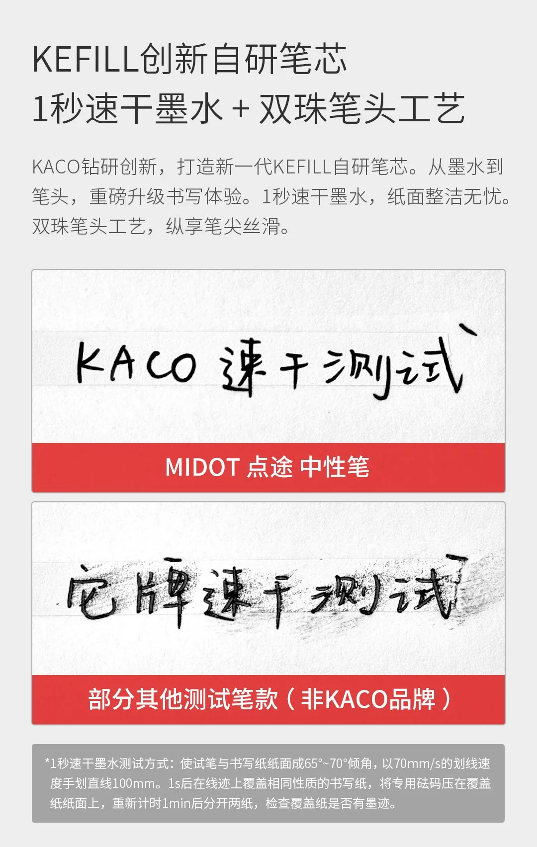 Kaco Midot Gel Pen Luxury Quick Dry 0.5mm Black Signature Stylos With Metal Pen Clip 800M Writing Length Neutral Canetas School