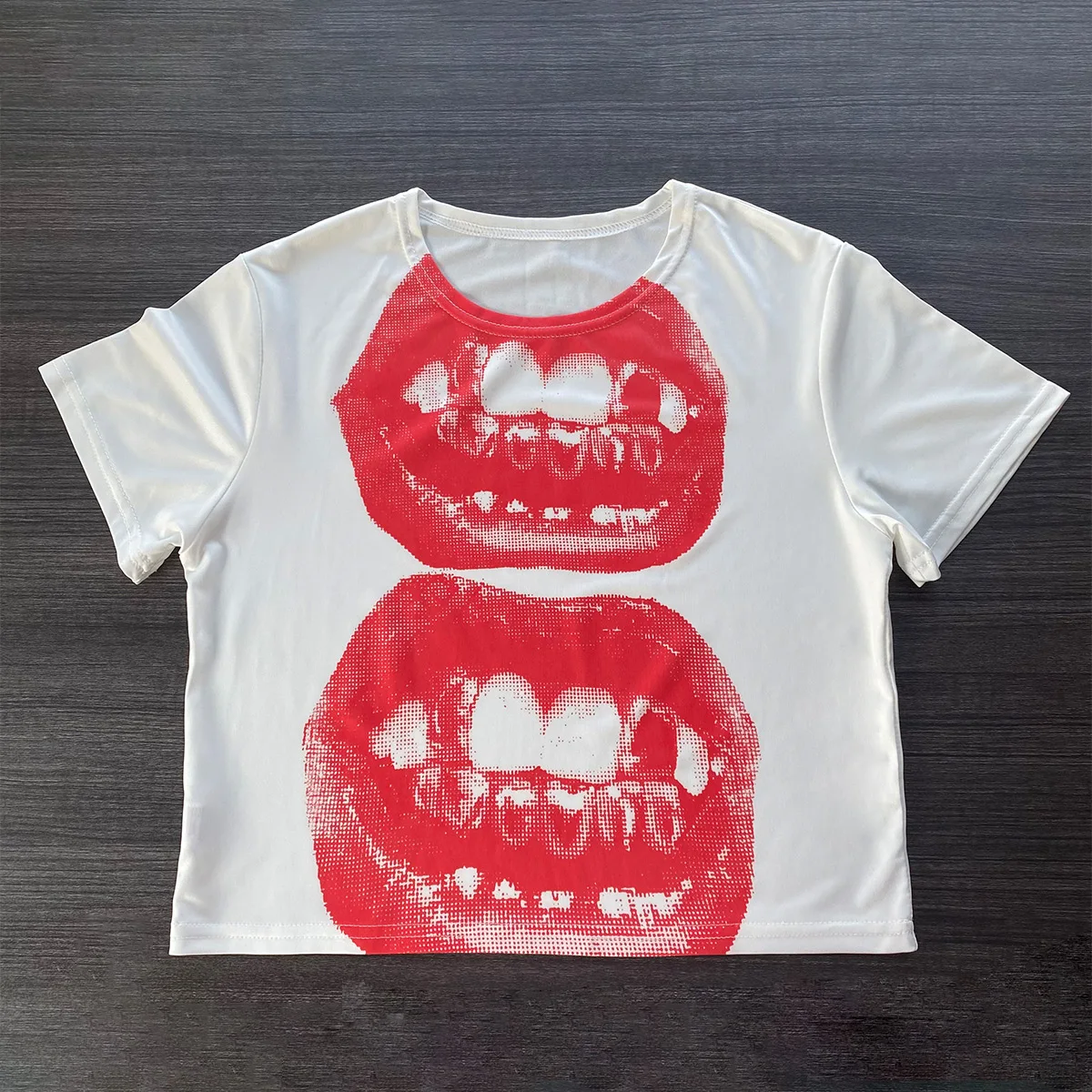 Punk Y2K Baby Short Sleeve Top Gothic Street T-shirt Women's Leisure Basic T-shirt Women's 2024 Summer Top E Girls' Gothic EMO