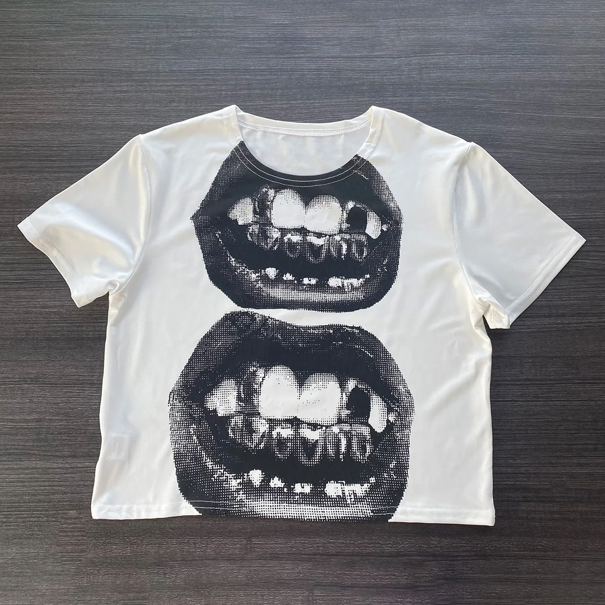 Punk Y2K Baby Short Sleeve Top Gothic Street T-shirt Women's Leisure Basic T-shirt Women's 2024 Summer Top E Girls' Gothic EMO