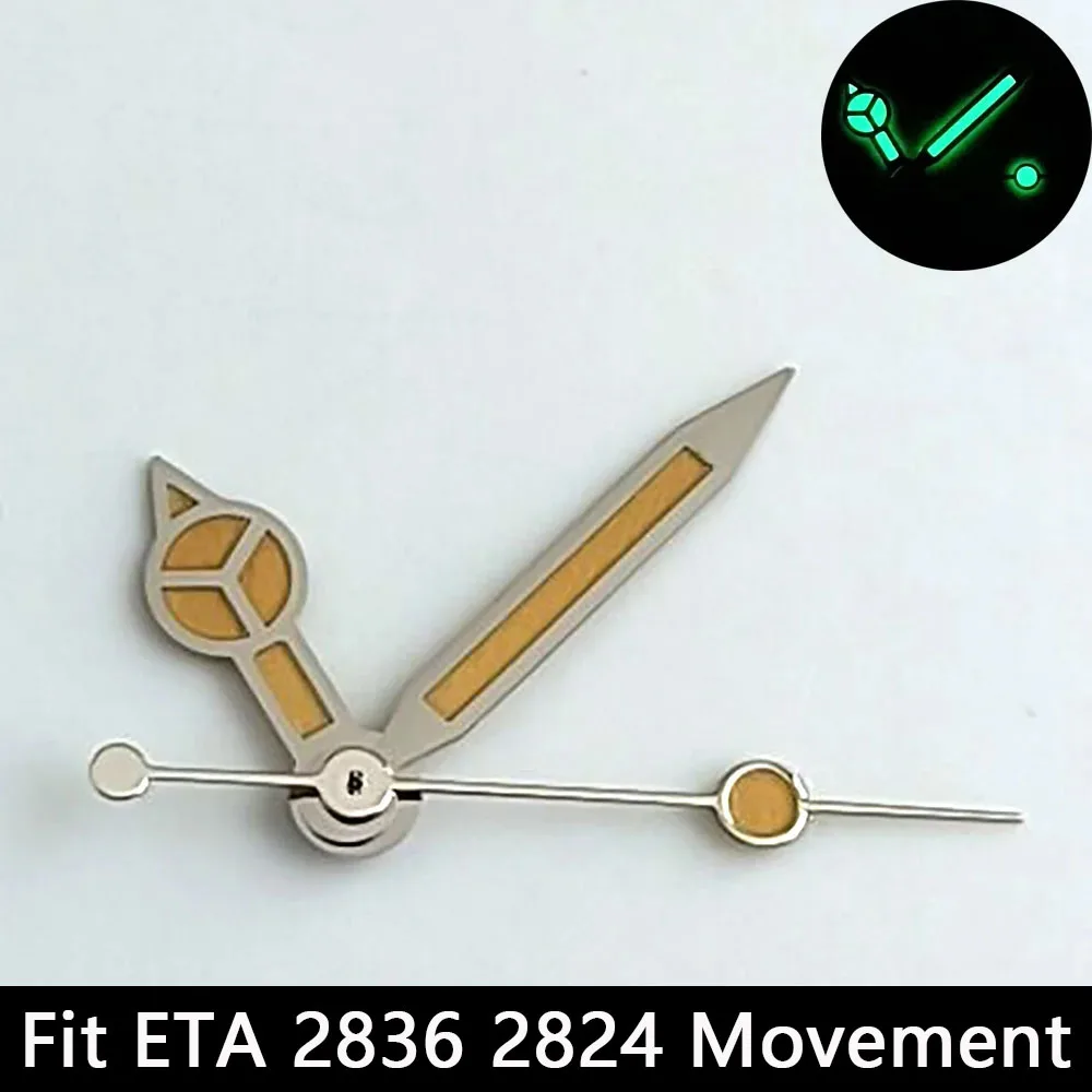 High Quality Watch Hands Blue-Green/Green Luminous Hands Suitable for N H35 NH36/ETA 2836 2824/8205 8215 Movements