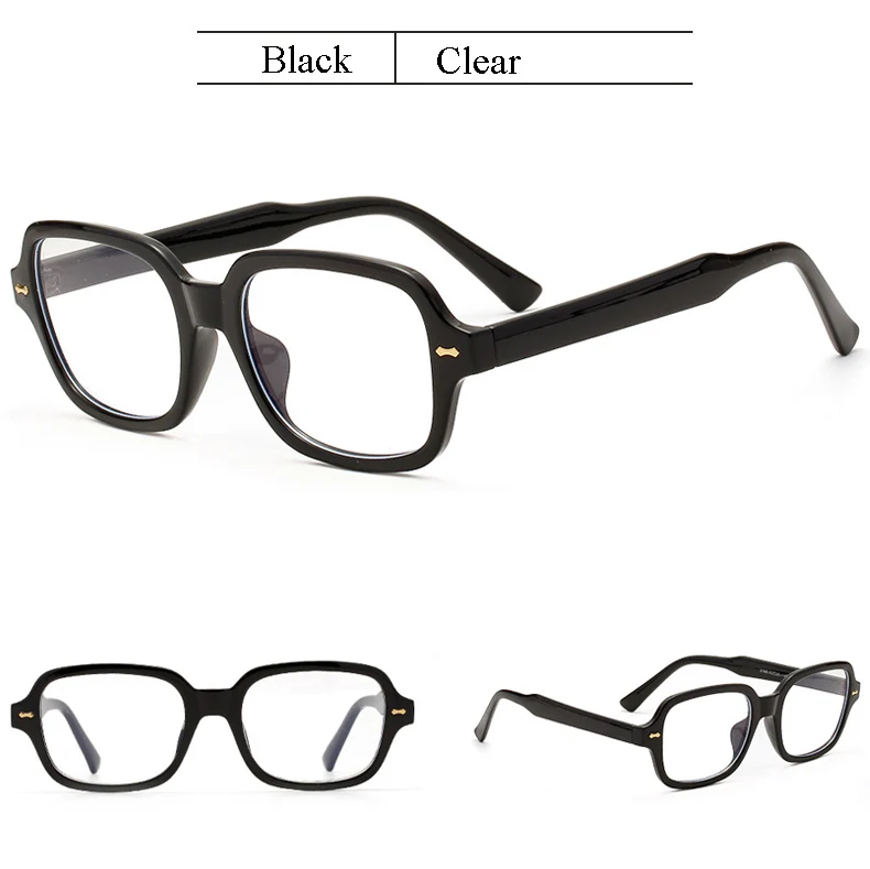 OEC CPO Fashion Unisex Square Sunglasses Men Women Fashion Small Frame Yellow Sunglasses Female Retro Rivet Glasses UV400 O403
